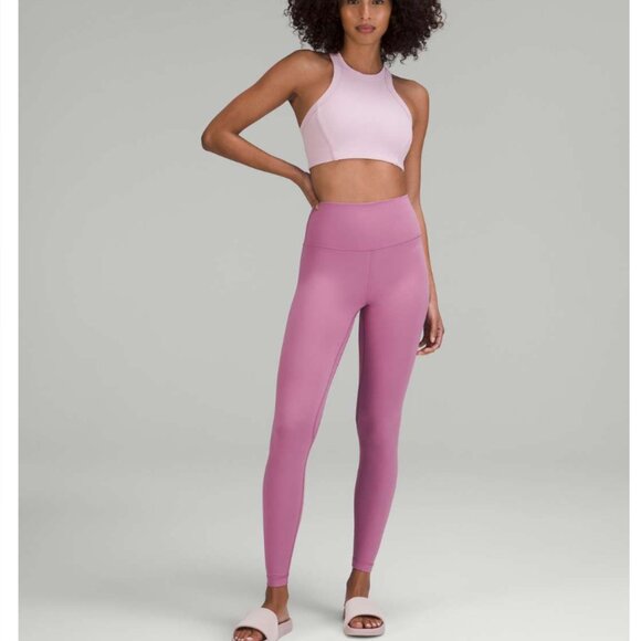 Lululemon Align High-Rise Pant Velvet Dust - Size 2 - GUC Pink Leggings - Picture 1 of 12